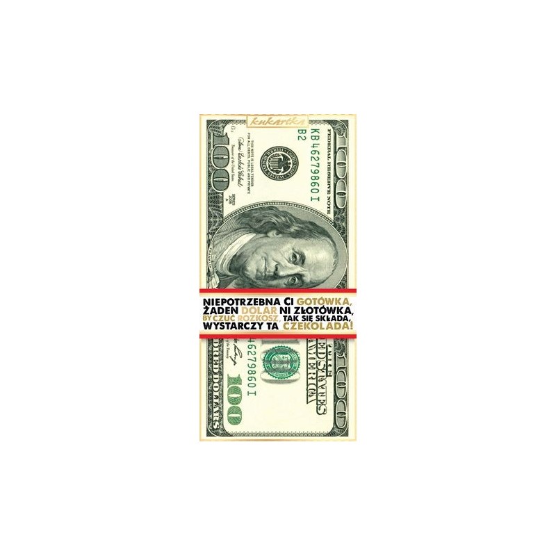 CZK-107 100 Dolarów - Czekolada Mleczna 100g
