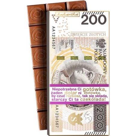 CZK-121 200 Złotych - Czekolada Mleczna 100g