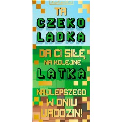 CZK-343 Urodziny (piksele) - Czekolada Mleczna 100g