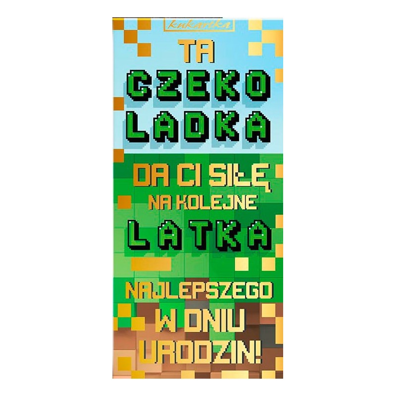 CZK-343 Urodziny (piksele) - Czekolada Mleczna 100g