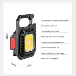W5130 USB-C Latarka Mini LED Breloczek